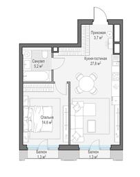 1-BD Apartment Sale, 52.8 sq. m. at Tishinskiy bulvar, Gruzinsky Val Street, 10, Moscow, Russia #4