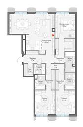 3-BD Apartment Sale, 152.6平方米 at Tishinskiy bulvar, Gruzinsky Val Street, 10, Moscow, Russia #4