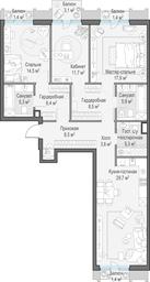 2-BD Apartment Sale, 121.8 sq. m. at Tishinskiy bulvar, Gruzinsky Val Street, 10, Moscow, Russia #4