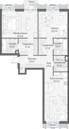 2-BD Apartment Sale, 121.8 sq. m. at Tishinskiy bulvar, Gruzinsky Val Street, 10, Moscow, Russia #2 2-BD Apartment Sale, 121.8 sq. m. at Tishinskiy bulvar, Gruzinsky Val Street, 10, Moscow, Russia #2
