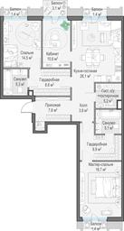 2-BD Apartment Sale, 121.8 sq. m. at Tishinskiy bulvar, Gruzinsky Val Street, 10, Moscow, Russia #3 2-BD Apartment Sale, 121.8 sq. m. at Tishinskiy bulvar, Gruzinsky Val Street, 10, Moscow, Russia #3