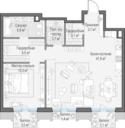 1-BD Apartment Sale, 86.1 sq. m. at Tishinskiy bulvar, Gruzinsky Val Street, 10, Moscow, Russia #2