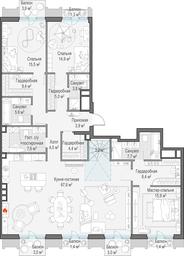 5-BD Apartment Sale, 182.7 sq. m. at Tishinskiy bulvar, Gruzinsky Val Street, 10, Moscow, Russia #3 5-BD Apartment Sale, 182.7 sq. m. at Tishinskiy bulvar, Gruzinsky Val Street, 10, Moscow, Russia #3