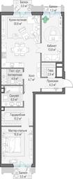 1-BD Apartment Sale, 96.7平方米 at Tishinskiy bulvar, Gruzinsky Val Street, 10, Moscow, Russia #2