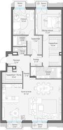 2-BD Apartment Sale, 151.9 sq. m. at Tishinskiy bulvar, Gruzinsky Val Street, 10, Moscow, Russia #4