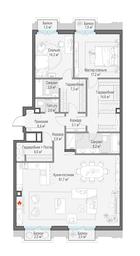 2-BD Apartment Sale, 151.1 sq. m. at Tishinskiy bulvar, Gruzinsky Val Street, 10, Moscow, Russia #4