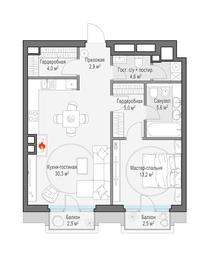 1-BD Apartment Sale, 68.2 sq. m. at Tishinskiy bulvar, Gruzinsky Val Street, 10, Moscow, Russia #2