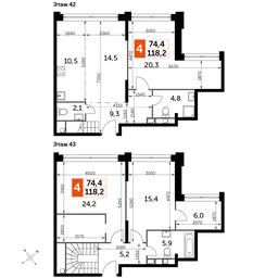 4-BD Apartment Sale, 118.2 sq. m. at Sydney City, Shenogina Street, 2, Moscow, Russia #4