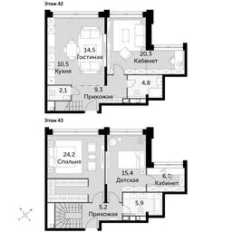 4-BD Apartment Sale, 118.2 sq. m. at Sydney City, Shenogina Street, 2, Moscow, Russia #3 4-BD Apartment Sale, 118.2 sq. m. at Sydney City, Shenogina Street, 2, Moscow, Russia #3