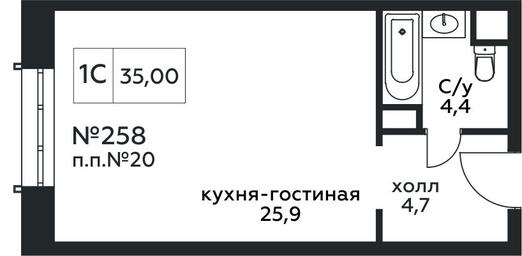 Apartment Sale, 35 sq. m. at Stremyannyj 2, Stremyanniy Lane, 2, Moscow, Russia #2