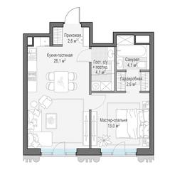 1-BD Apartment Sale, 52 sq. m. at Tishinskiy bulvar, Gruzinsky Val Street, 10, Moscow, Russia #3