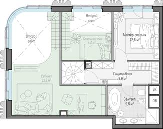 2-BD Apartment Sale, 116.6 sq. m. at Tishinskiy bulvar, Gruzinsky Val Street, 10, Moscow, Russia #2 2-BD Apartment Sale, 116.6 sq. m. at Tishinskiy bulvar, Gruzinsky Val Street, 10, Moscow, Russia #2
