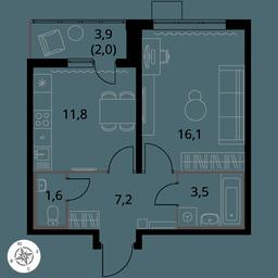 1-BD Apartment Sale, 42.2 sq. m. at Pervy Yuzhny, zhiloy kompleks Pervy Yuzhny, Leninskiy City District, Moscow Region, Russia #3 1-BD Apartment Sale, 42.2 sq. m. at Pervy Yuzhny, zhiloy kompleks Pervy Yuzhny, Leninskiy City District, Moscow Region, Russia #3