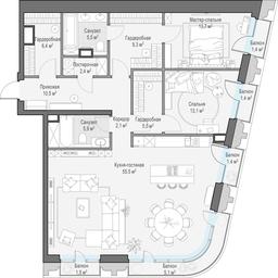 2-BD Apartment Sale, 134.8 sq. m. at Tishinskiy bulvar, Gruzinsky Val Street, 10, Moscow, Russia #2 2-BD Apartment Sale, 134.8 sq. m. at Tishinskiy bulvar, Gruzinsky Val Street, 10, Moscow, Russia #2
