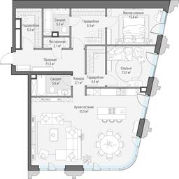 2-BD Apartment Sale, 131.9平方米 at Tishinskiy bulvar, Gruzinsky Val Street, 10, Moscow, Russia #3 2-BD Apartment Sale, 131.9平方米 at Tishinskiy bulvar, Gruzinsky Val Street, 10, Moscow, Russia #3