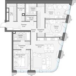 2-BD Apartment Sale, 131.9平方米 at Tishinskiy bulvar, Gruzinsky Val Street, 10, Moscow, Russia #2 2-BD Apartment Sale, 131.9平方米 at Tishinskiy bulvar, Gruzinsky Val Street, 10, Moscow, Russia #2