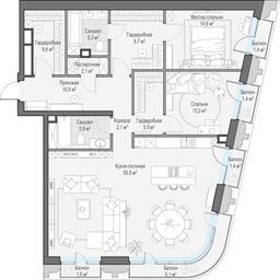 2-BD Apartment Sale, 136.2 sq. m. at Tishinskiy bulvar, Gruzinsky Val Street, 10, Moscow, Russia #2 2-BD Apartment Sale, 136.2 sq. m. at Tishinskiy bulvar, Gruzinsky Val Street, 10, Moscow, Russia #2