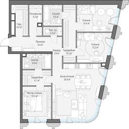 2-BD Apartment Sale, 133.7 sq. m. at Tishinskiy bulvar, Gruzinsky Val Street, 10, Moscow, Russia #2 2-BD Apartment Sale, 133.7 sq. m. at Tishinskiy bulvar, Gruzinsky Val Street, 10, Moscow, Russia #2