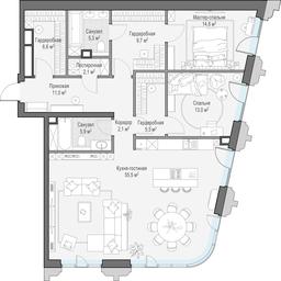 2-BD Apartment Sale, 133.7 sq. m. at Tishinskiy bulvar, Gruzinsky Val Street, 10, Moscow, Russia #3 2-BD Apartment Sale, 133.7 sq. m. at Tishinskiy bulvar, Gruzinsky Val Street, 10, Moscow, Russia #3