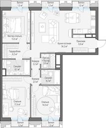 2-BD Apartment Sale, 114.1 sq. m. at Tishinskiy bulvar, Gruzinsky Val Street, 10, Moscow, Russia #2 2-BD Apartment Sale, 114.1 sq. m. at Tishinskiy bulvar, Gruzinsky Val Street, 10, Moscow, Russia #2
