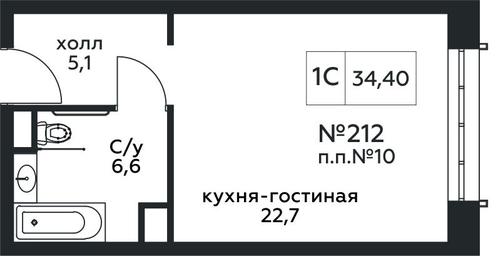 Apartment Sale, 34.4 sq. m. at Stremyannyj 2, Stremyanniy Lane, 2, Moscow, Russia #2