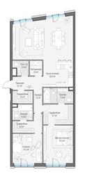 2-BD Apartment Sale, 132.9 sq. m. at Tishinskiy bulvar, Gruzinsky Val Street, 10, Moscow, Russia #4