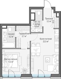 1-BD Apartment Sale, 56.2平方米 at Tishinskiy bulvar, Gruzinsky Val Street, 10, Moscow, Russia #3 1-BD Apartment Sale, 56.2平方米 at Tishinskiy bulvar, Gruzinsky Val Street, 10, Moscow, Russia #3