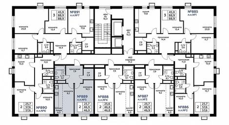 1-BD Apartment Sale, 46.9 sq. m. at Veresk, 3rd Khoroshyovskaya Street, вл19с3к1, Moscow, Russia #2
