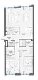 2-BD Apartment Sale, 134.2 sq. m. at Tishinskiy bulvar, Gruzinsky Val Street, 10, Moscow, Russia #4