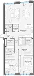 2-BD Apartment Sale, 134.2 sq. m. at Tishinskiy bulvar, Gruzinsky Val Street, 10, Moscow, Russia #2