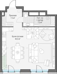 1-BD Apartment Sale, 84.3 sq. m. at Tishinskiy bulvar, Gruzinsky Val Street, 10, Moscow, Russia #3 1-BD Apartment Sale, 84.3 sq. m. at Tishinskiy bulvar, Gruzinsky Val Street, 10, Moscow, Russia #3