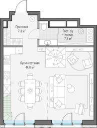 1-BD Apartment Sale, 84.3 sq. m. at Tishinskiy bulvar, Gruzinsky Val Street, 10, Moscow, Russia #3