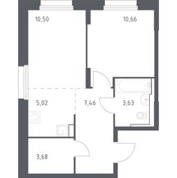 Apartment Sale, 40.95 sq. m. at Kvartal Strogino, zhiloy kompleks Kvartal Strogino, Krasnogorsk, Moscow Region, Russia #2