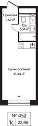 Apartment Sale, 22.86 sq. m. at Perets, Pyatnitskoye Highway, 58, Moscow, Russia #4