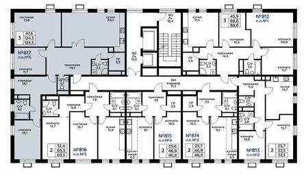 2-BD Apartment Sale, 124.6 sq. m. at Veresk, 3rd Khoroshyovskaya Street, вл19с3к1, Moscow, Russia #3