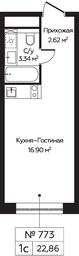 Apartment Sale, 22.86 sq. m. at Perets, Pyatnitskoye Highway, 58, Moscow, Russia #4