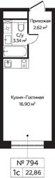 Apartment Sale, 22.86 sq. m. at Perets, Pyatnitskoye Highway, 58, Moscow, Russia #4