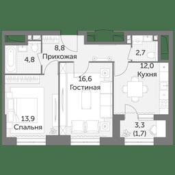 Продажа 2-комн. квартиры, 60,5 м² в ЖК «Режиссер», улица Вильгельма Пика, 3, Москва, Россия #3
