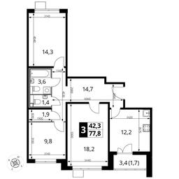 3-BD Apartment Sale, 77.8 sq. m. at Pervyi Lermontovskiy, zhiloy kompleks 1-y Lermontovskiy, Lyubertsy, Moscow Region, Russia #2 3-BD Apartment Sale, 77.8 sq. m. at Pervyi Lermontovskiy, zhiloy kompleks 1-y Lermontovskiy, Lyubertsy, Moscow Region, Russia #2
