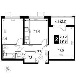 2-BD Apartment Sale, 58.5平方米 at Pervyi Lermontovskiy, zhiloy kompleks 1-y Lermontovskiy, Lyubertsy, Moscow Region, Russia #2 2-BD Apartment Sale, 58.5平方米 at Pervyi Lermontovskiy, zhiloy kompleks 1-y Lermontovskiy, Lyubertsy, Moscow Region, Russia #2