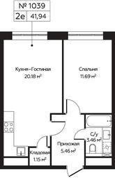 2-BD Apartment Sale, 41.94 sq. m. at Perets, Pyatnitskoye Highway, 58, Moscow, Russia #2 2-BD Apartment Sale, 41.94 sq. m. at Perets, Pyatnitskoye Highway, 58, Moscow, Russia #2
