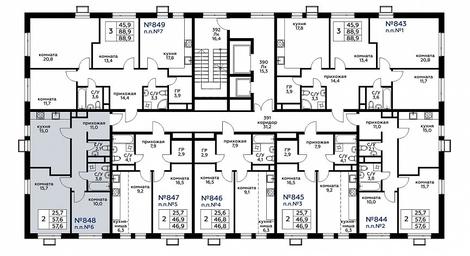 1-BD Apartment Sale, 58.2 sq. m. at Veresk, 3rd Khoroshyovskaya Street, вл19с3к1, Moscow, Russia #2