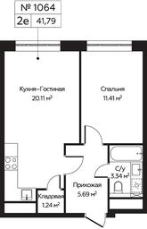 2-BD Apartment Sale, 41.79 sq. m. at Perets, Pyatnitskoye Highway, 58, Moscow, Russia #2 2-BD Apartment Sale, 41.79 sq. m. at Perets, Pyatnitskoye Highway, 58, Moscow, Russia #2