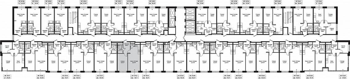2-BD Apartment Sale, 46.11平方米 at Perets, Pyatnitskoye Highway, 58, Moscow, Russia #3