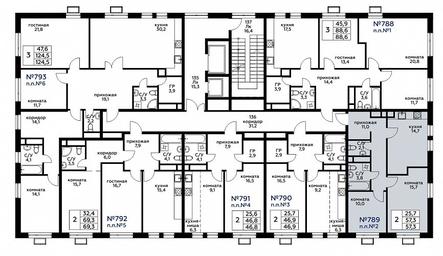 1-BD Apartment Sale, 58.1 sq. m. at Veresk, 3rd Khoroshyovskaya Street, вл19с3к1, Moscow, Russia #2