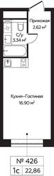 Apartment Sale, 22.86平方米 at Perets, Pyatnitskoye Highway, 58, Moscow, Russia #4