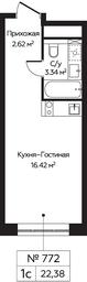 Apartment Sale, 22.38平方米 at Perets, Pyatnitskoye Highway, 58, Moscow, Russia #4