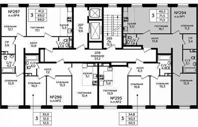 2-BD Apartment Sale, 71 sq. m. at Eko Bunino, prospekt Kuprina, 34к1, Sosenskoye Settlement, Moscow, Russia #2 2-BD Apartment Sale, 71 sq. m. at Eko Bunino, prospekt Kuprina, 34к1, Sosenskoye Settlement, Moscow, Russia #2
