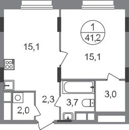 Apartment Sale, 41.2 sq. m. at Rezidentsii Skolkovo, Kashtanovaya ulitsa, 1, rabochiy posyolok Zarechye, Odintsovskiy City District, Moscow Region, Russia #2 Apartment Sale, 41.2 sq. m. at Rezidentsii Skolkovo, Kashtanovaya ulitsa, 1, rabochiy posyolok Zarechye, Odintsovskiy City District, Moscow Region, Russia #2
