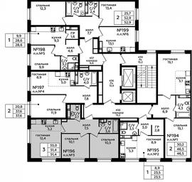 2-BD Apartment Sale, 51.4 sq. m. at Eko Bunino, prospekt Kuprina, 34к1, Sosenskoye Settlement, Moscow, Russia #2 2-BD Apartment Sale, 51.4 sq. m. at Eko Bunino, prospekt Kuprina, 34к1, Sosenskoye Settlement, Moscow, Russia #2